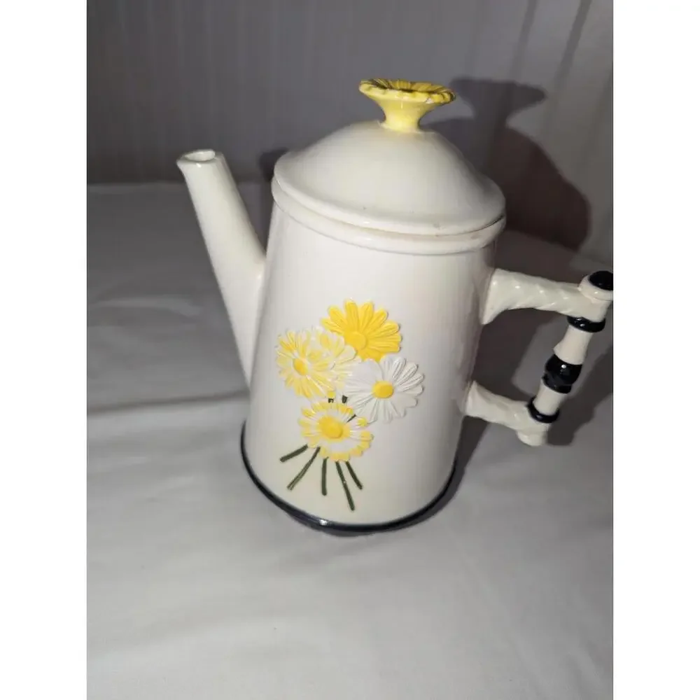 Handmade Vintage 1975 Locking Lid Pitcher Flower Pot Unique - Picture 5 of 6
